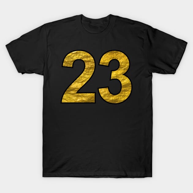 Gold number 23 T-Shirt by denip